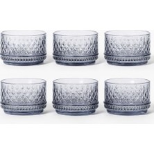 Esmo Home Lüx Kristal Büyük Cam Sunum Seti 6'lı, Kristal Kesme Cam Dondurmalık ve Tatlı Sunum, 9 cm x 5 cm