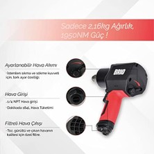 Esmo Home Havalı Somun Sökme 1/2 1950 Nm Çift Çekiç 2,16 kg