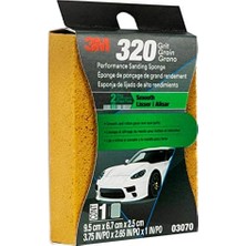 Esmo Home 3m Performance Zımpara Süngeri, 03070, 320 Granülasyon, 9,5 x 6,7 x 2,5 Cm, 1 Adet
