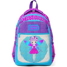 Esmo Home Kız Ilkokul Sırt Çantası Simli ve Parlak Okul Çantası