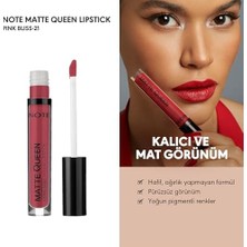Esmo Home Matte Queen Lipstick 21 Pink Bliss Kalıcı Likit Ruj, Kırmızı