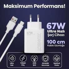 Esmo Home - USB Çıkışlı 67W Hızlı Şarj Adaptörü ve 1m USB To Type-C Kablo Seti