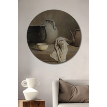 Özgürce Vintage Ahşap Poster, Sanatsal Yuvarlak Duvar Dekoru, Şık Tablo