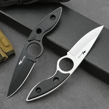 Esmo Home 3CR14MOV Kılıflı Paslanmaz Çelik Parmak Delikli Kamp Bıçağı – 17.5 cm Kompakt Gövde