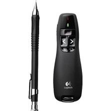 Esmo Home R400 Presenter, USB Alıcı Üzerinden Kablosuz 2,4 Ghz Bağlantı, 15 M Menzil, Kırmızı Lazer Işaretleyici, Sezgisel Kullanım Elemanları, 6 Tuş, Pil Göstergesi, Pc - Siyah, Ingilizce Ambalaj
