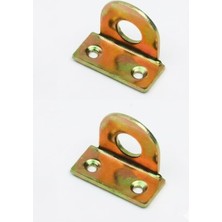 Esmo Home Kilit Askısı Eğik, Sarı Çinko Kaplama, Montaj Deliği Ile, 2 Adet