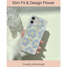 Esmo Home Telefon Kılıfı, Şeffaf Yumuşak Tpu Kılıf, Mavi Yaban Mersini Çiçek Desenli, Ile Uyumlu Telefon 12 Modeli, Kadınlar ve Kızlar Için Şık Dalga Tasarım