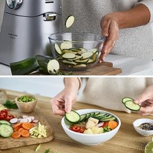 Esmo Home Kenwood Profesyonel Dilimleyici ve Rende Aparatı AT340 - Mutfak Şefi Aksesuarı, 7 Adet Paslanmaz Çelik Kesme Plakası (Tüm Chef Mutfak Makineleri Için Uygun)
