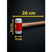 Esmo Home Vidalı Tokmak, Sert Plastik Başlıklı, Kolay Değiştirilebilir Vidalı Sistemli, Seramik,, Için Uygun El Aleti, 26 cm Sap Uzunluklu, Dayanıklı Tokmak (30 Mm)