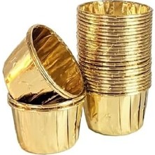 Esmo Home 25'li Gold Muffin Kek Kalıbı, Kek Kapsülü Cupcake Kalıbı, Airfryer Uyumlu