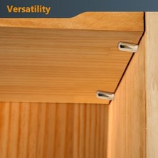 Esmo Home Powertec QP1106 Raf Mandalları, 6 Mm, Nikel Kaplama, 100 Adet, Kaşık Şekilli Destek Pimi