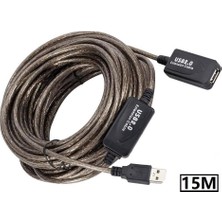 Esmo Home Aktif USB Dişi Erkek Uzatıcı Uzatma Ek Kablosu 15 Metre