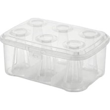 Esmo Home 6'lı Bardak Taşıma Kutusu Çay Bardağı Taşıma Aparatı Kilitli Kapaklı Su Bardağı Koruma Kabı (1, Çay Bardağı Kutusu)