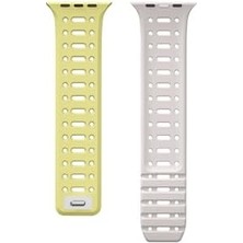 Esmo Home - ile Uyumlu 44/45/46/49MM Kordon Renkli 3delikli Esnek Silikon Strap 124 2/3/4/5/6/se/7/8/9/10/11/ul
