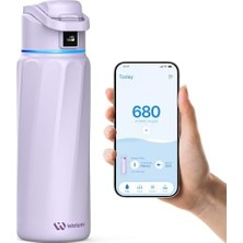 Esmo Home Boost Akıllı Su Şişesi, Hatırlatıcı ve Izleyici, Çift Duvarlı Vakum Yalıtımlı Şişeler Paslanmaz Çelik, 32 Oz Bpa Içermeyen Geniş Ağız, Spor Salonu, Ofis, Okul Için - Ideal Hediye, Mor