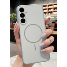 Esmo Home - ile Uyumlu Galaxy S26 Için M-Safe Şarj Özellikli Elde Kaymaz Soft Renkli Kılıf - Gümüş