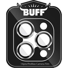 Esmo Home Labs Buff 14 Pro Max / 14 Pro Screen Protector 9h Safir Cam Kamera Metal Lens Koruyucu, Gümüş