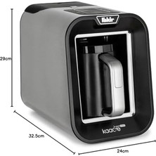 Esmo Home Fakir Kaave Uno Pro Türk Kahve Makinesi, 735W, 4 Fincan Kapasite, 1 L Hazne, 32.5 x 24 x 29 Cm, Antrasit