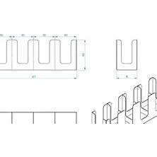 Esmo Home 14 Oz Kapasiteli 4 Bölmeli Metal Karton Bardaklık - Kahve Dükkanları ve Horeca Için Mükemmel Bardak Ünitesi