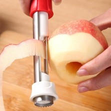 Esmo Home 1 Adet 2'si 1 Arada Meyve Sebze Soyucu ve Oyucu, Paslanmaz Çelik Elma Çekirdeği Çıkarıcı, Sebze Meyve Soyacağı Oyacağı, Soyma Oyma Aleti