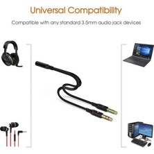Esmo Home Plus PX-8005 Tek Girişli Kulaklığı Bilgisayara Bağlama, Kulaklık ve Mikrofon Ayırıcı, 1 Dişi 2 Ekek 3.5mm Jak Mikrofonlu Kulaklık Ayırıcı, Çevirici