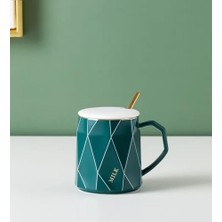 Esmo Home Geometrik Desenli Modern Seramik Kupa