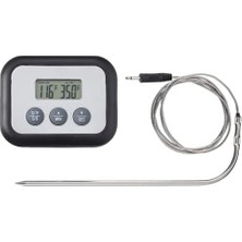 Esmo Home Ikea Fantast Et Termometresi/mutfak Çalar Saati Siyah; Dijital