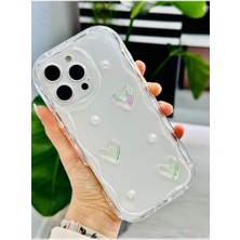Esmo Home 16 Promax 3D Incili Şeffaf Kalp Tasarımlı Oyuncaklı Silikon Kılıf