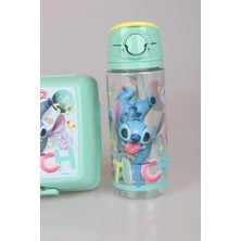 Esmo Home Stitch Lisanslı 500 ml Matara ve 2 Katlı Beslenme Kabı Yemek Seti