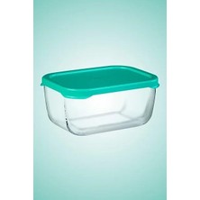 Esmo Home Paşabahçe Snow Box Saklama Kabı 420 cc Ikili Plastik Turkuaz Kapaklı