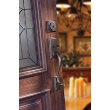 Esmo Home 98001-104 Hawthorne Tek Silindirli Kol Düğmesi ile Venedik Bronz Smartkey