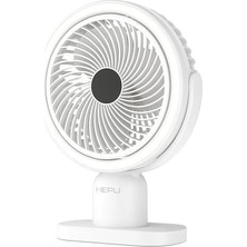 Esmo Home HP-F01 Işıklı Vantilatör USB Şarjlı Masaüstü Mini Fan – 3 Kademeli Hız Ayarlı Kompakt Gövde LED Işık