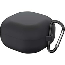 Esmo Home Galaxy Buds 4 Pro Kılıf Askı Aparatlı Mat Silikon Siyah