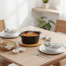 Esmo Home Yuvarlak Bambu Nihale – Metal Fileli, Isıya Dayanıklı Tencere ve Çaydanlık Altlığı (16,5 x 16,5 Cm)