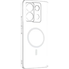 Esmo Home - 13 Pro 4g ile Uyumlu Kılıf Kamera Korumalı Magsafe ile Uyumlu Şarj Özellikli Şeffaf Pc Kapak - Şeffaf