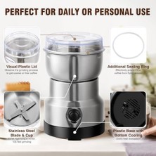 Esmo Home Mini Baharat Kahve Öğütücü Elektrikli Hızlı Öğütücü Çok Işlevli Parçalama Makinesi Kuru Tahıl Değirmeni Baharat Tohumları Pirinç Çekirdeği Çeşniler Için