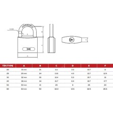 Esmo Home Asma Kilit Döküm 20MM