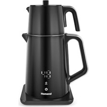 Esmo Home Homend Royaltea Cooltouch 1798H Dokunmatik El Yakmaz Gövdeli Paslanmaz Çelik Konuşan Çay Makinesi Siyah