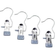 Esmo Home 4 Pcs Kıskaçlı Taşınabilir Çok Amaçlı Tekli - Metal Askı Silikon Kılıf Uçlu (4172)