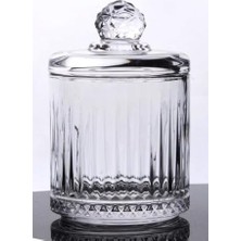 Esmo Home Deconox Lüx Kristal Büyük Cam Şekerlik & Cam Lokumluk, Kesme Cam Lüx Şekerlik 13CM*7.8CM - 06638