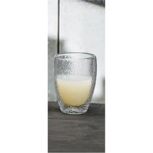 Esmo Home Çift Cidarlı Buzlu Tasarım Kahve, Latte, Su Bardağı, 300 Ml, Cam Meşrubat Bardak, 1 Adet - 12221