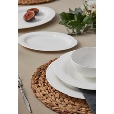 Esmo Home Be Original Aristo 30 Parça Bone China Porselen Yemek Takımı – 6 Kişilik, Modern Minimalist Tasarım