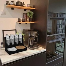 Esmo Home Metal Çay ve Kahve Organizasyon Standı 16OZ Siyah