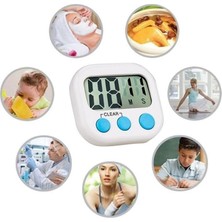 Esmo Home Unichrome Beyaz Renk Dijital Ekranlı Alarmlı Mıknatıslı Mutfak Zamanlayıcı