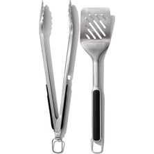 Esmo Home Oxo Good Grips Spatula ve Maşa Seti - Bulaşık Makinesinde Yıkanabilir Barbekü Maşası Seti Paslanmaz Çelik Et Spatulalı - 41 cm ve 47,5 cm