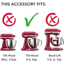 Esmo Home Kitchenaid 3 L Classic Stand Mikser Için Paslanmaz Çelik KASE-5KB3SS