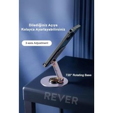 Esmo Home Masaüstü Telefon Tutucu Metal Katlanabilir 360° Ayarlanabilir Yükseklik ve Açı Ayarlı