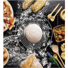 Esmo Home Siyah 1 Sınıf Kaliteli Silikon Ölçülü Çok Amaçlı Hamur Açma Matı 45 cm x 65