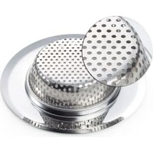 Esmo Home Paslanmaz Çelik Lavabo Süzgeci, 11.5 Cm, Büyük Boy, Evye Süzgeci, Amerikan Lavabo Süzgeci