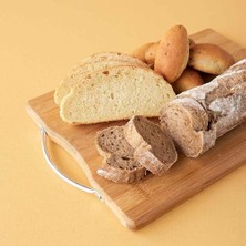 Esmo Home Orret Home Metal Saplı Bambu Kesme Tahtası, Ahşap Kesim Panosu, Et, Balık, Sebze ve Ekmek Için Çok Yönlü Kesim Tahtası, Doğrama Tahtası Bambu (30X20 Cm)